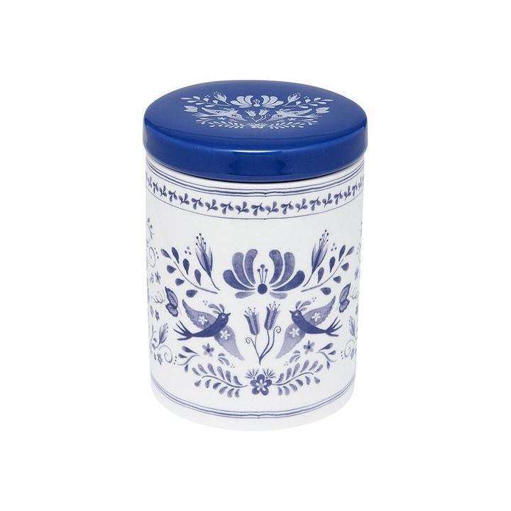 Blue Mazarine White Canister