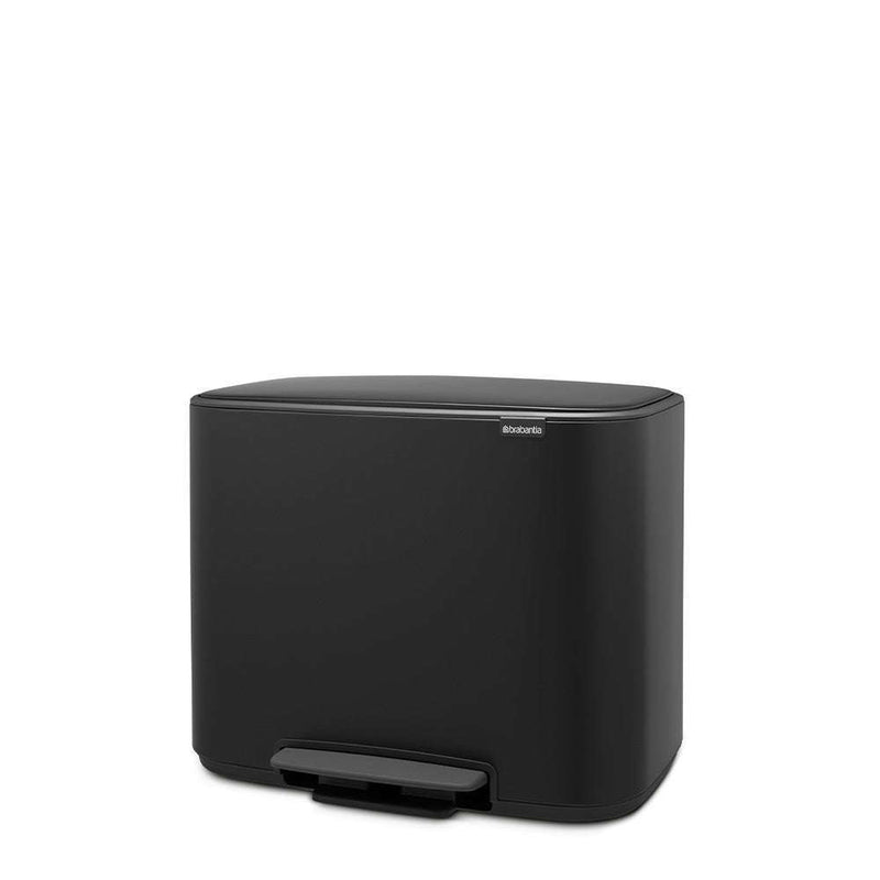 Bo Pedal Bin 3 x 11L Matt Black