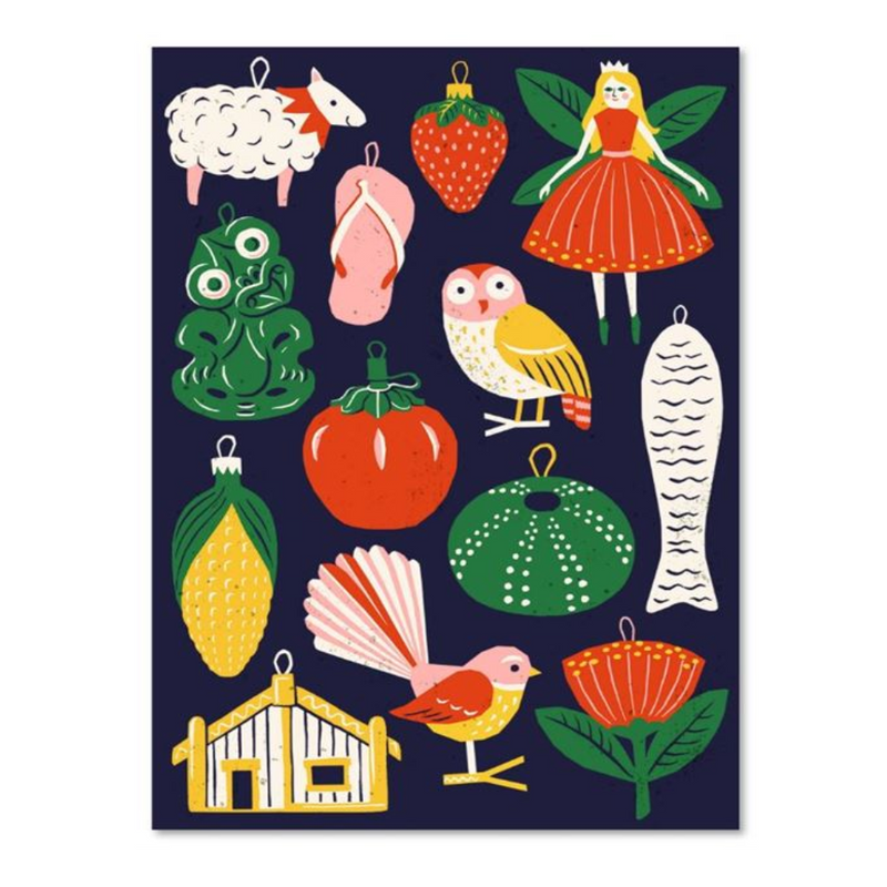 Christmas Card NZ Christmas Icons