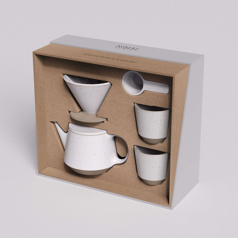 Coffee Set Ritual Speckled White