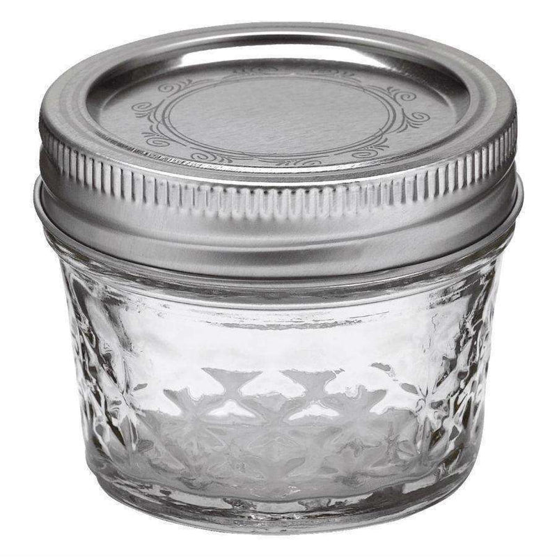 Crystal, Quilted Jelly Jar - 4Oz