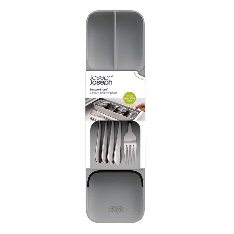 DrawerStore Compact Cutlery Organiser Grey