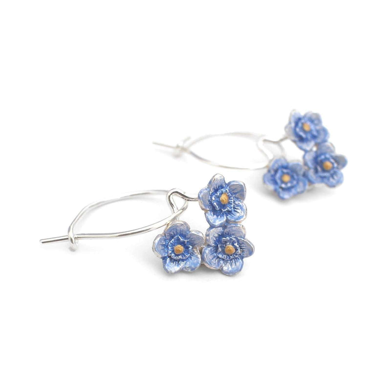 Earrings - Forget Me Not Hoops