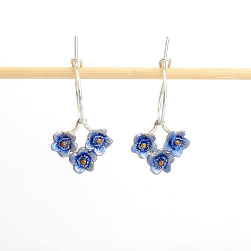 Earrings - Forget Me Not Hoops