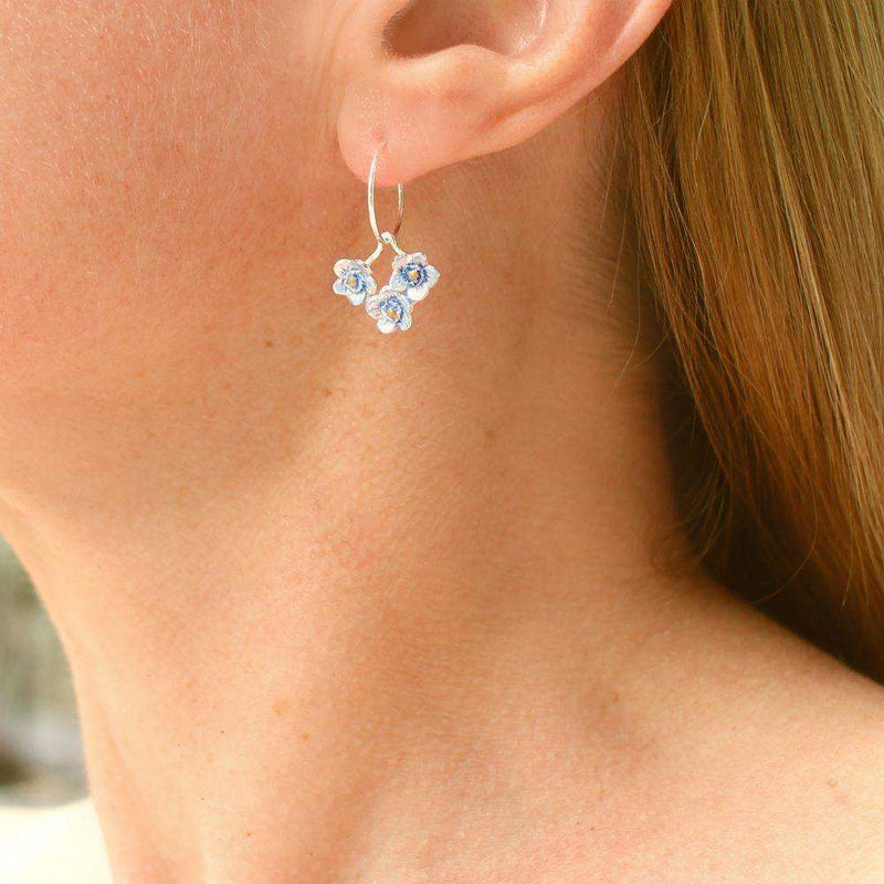Earrings - Forget Me Not Hoops