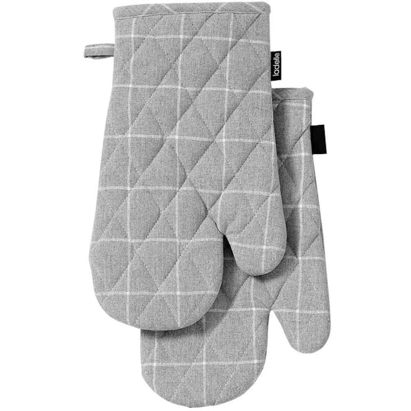 Eco Check Oven Mitt 2 Pack Grey