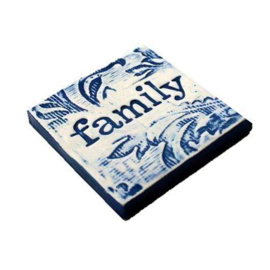 Family- Blue Lace Square Tile