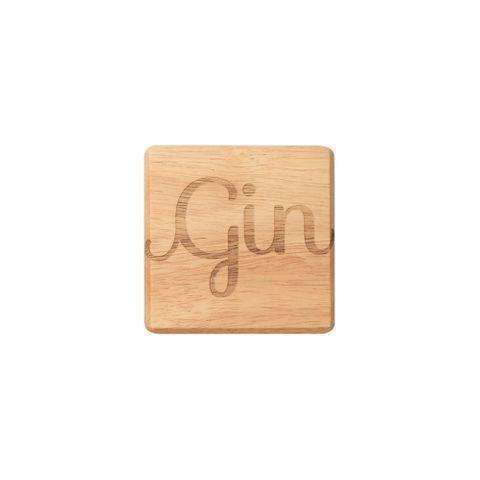 Gin Coaster Hevea Wood