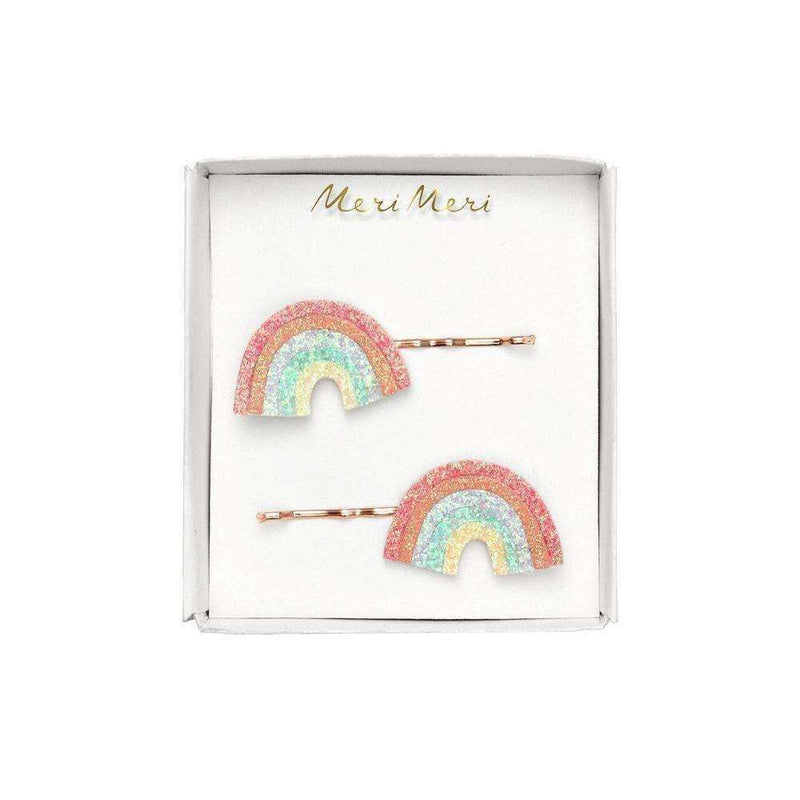 Glitter Rainbow Hair Clips