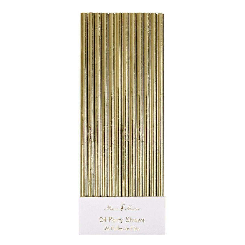 Gold Foil Party Straws