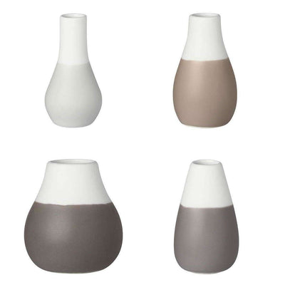 Mini Vases Set of 4 Grey Pastel