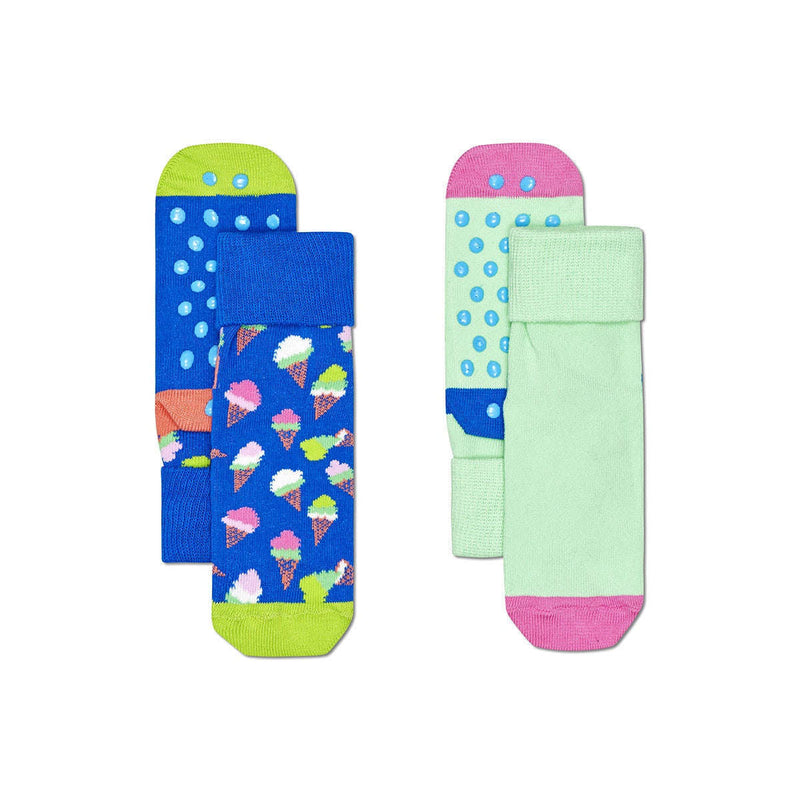 Happy Socks: Kids Anti Slip Ice Cream (6300) 2- Pack