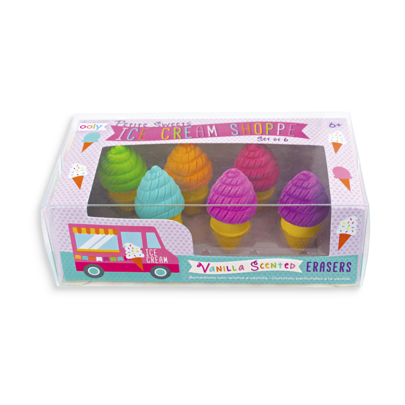 Ice-Cream Erasers (Set Of 6)