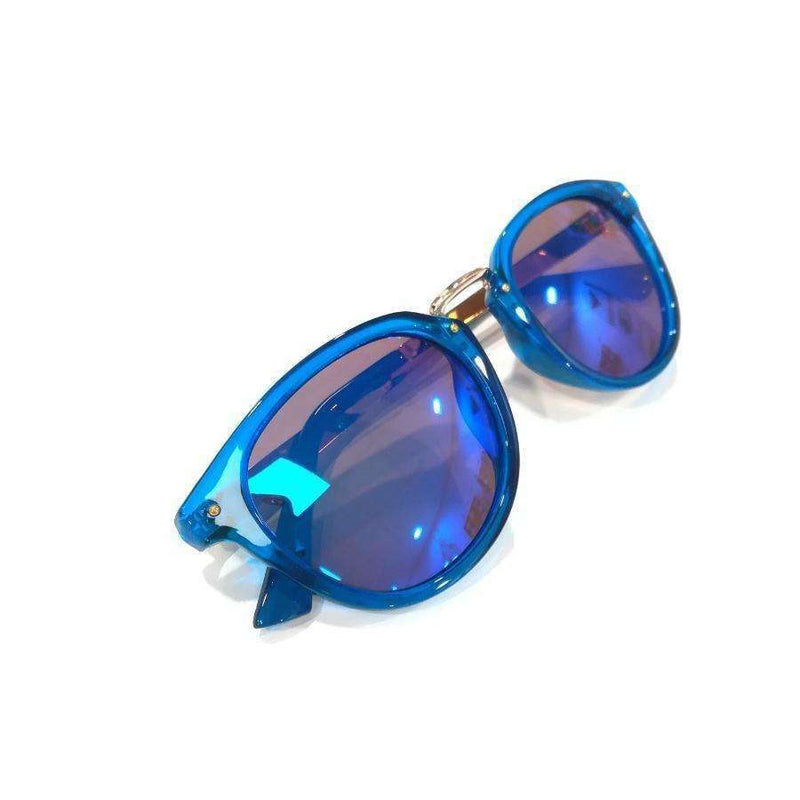 Maja Sunglasses - Blue Frame / Blue Lens / Metal Arms