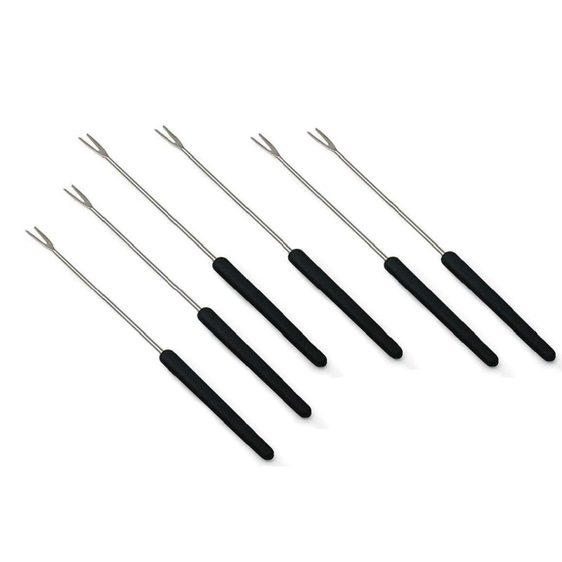 Meat Fondue Forks Black Set of 6