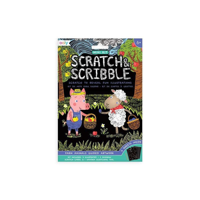 Mini Scratch & Scribble- Farm Animals