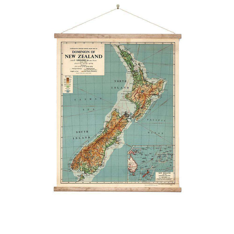 New Zealand Retro Dominion Map