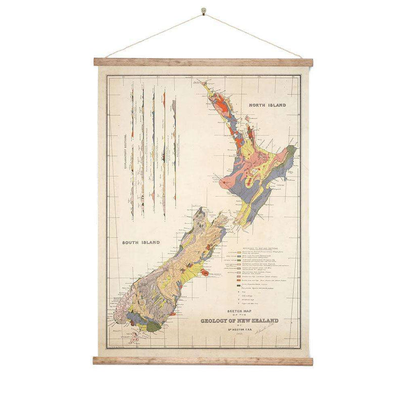 New Zealand Retro Geology Map