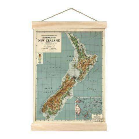 Nz Dominion Map - Mini Wall Chart