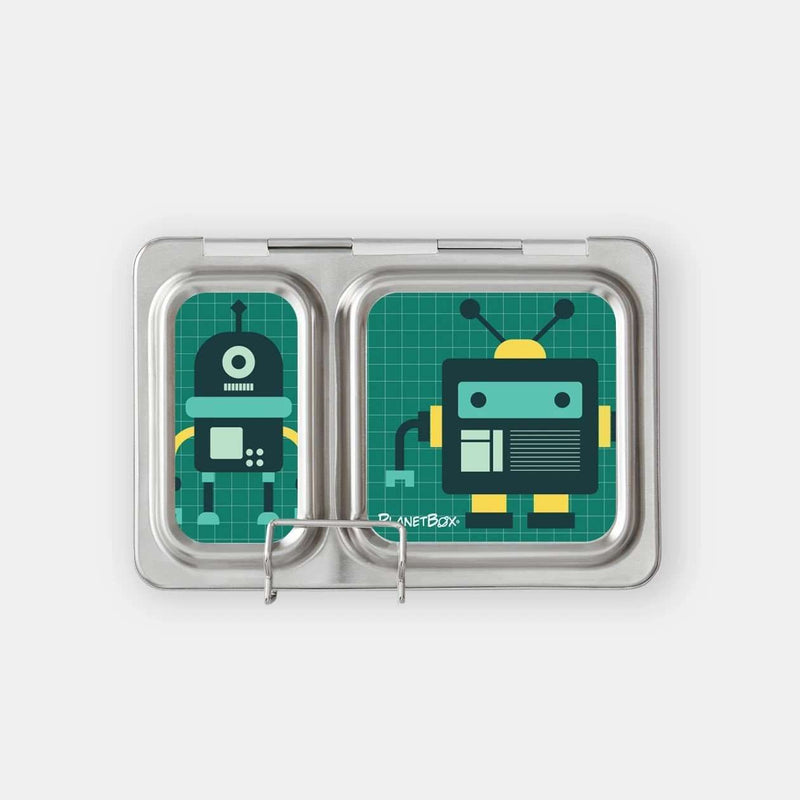 PlanetBox Shuttle Magnet- Green Robots