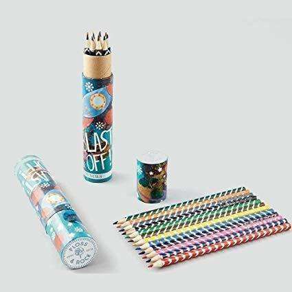 Rocket Tube 12 Coloured Pencils
