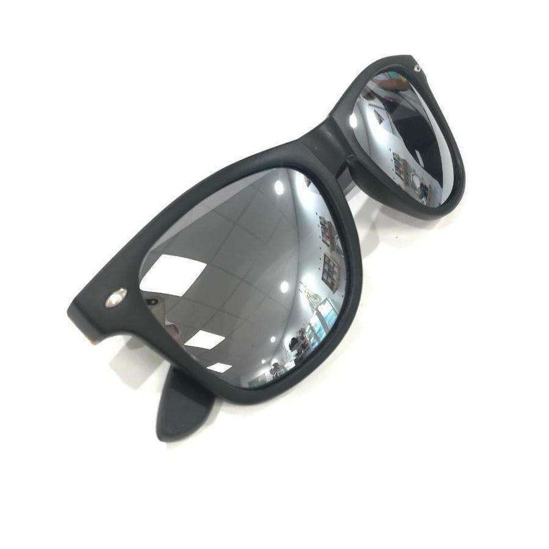 Sunglasses - Black Frame/ Mirror Grey Lens / Black Bamboo Arms REGULAR