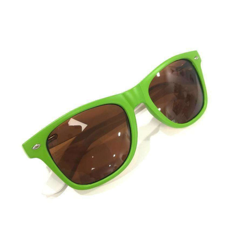 Sunglasses - Green Frame / Brown Lens/ White Bamboo Arms REGULAR