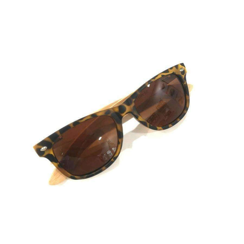 Sunglasses - Tortoise Frame / Brown Lens/ Bamboo Arms NARROW