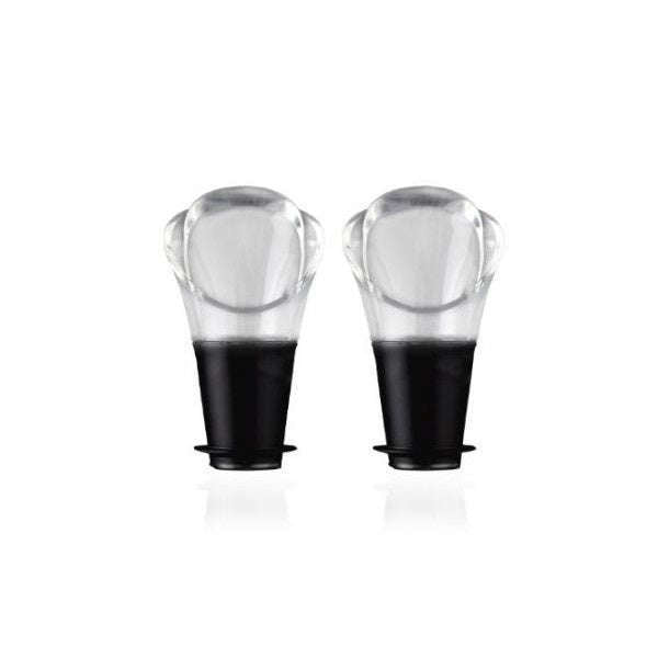 Wine Server Crystal 2 Pack Black