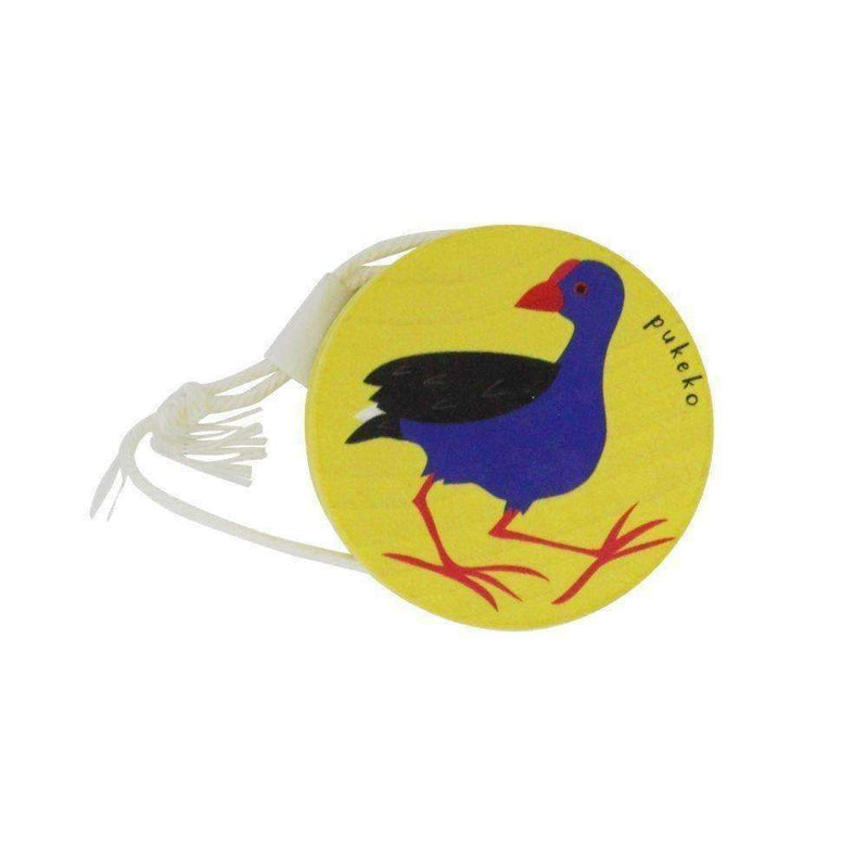 Wooden Yoyo Yellow Pukeko